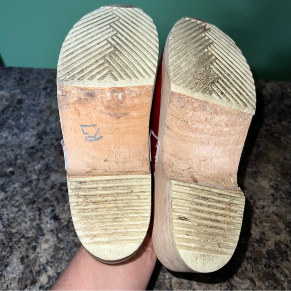 Red Leather Mules by Sanita - Picture 8 of 11